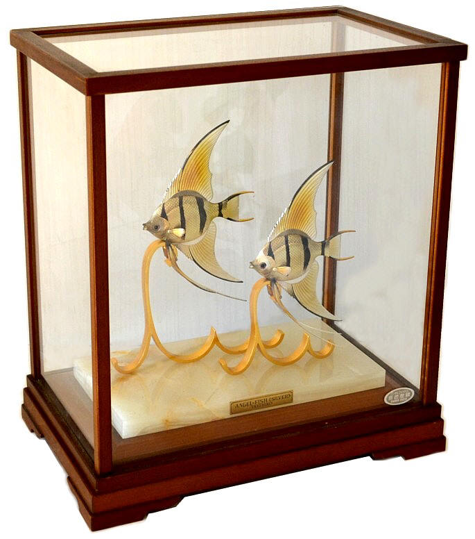 японская интерьерная композиция из серебра РЫБКИ, 1950-е гг.