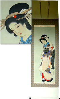 японский рисунок на свитке