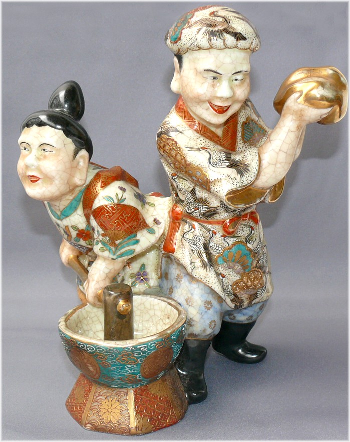 японская антикварная фарфоровая композиция