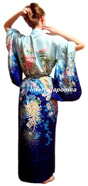 шелковое кимоно, сделано в Японии