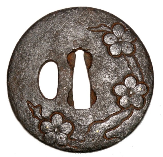 Цуба - гарда- японского меча эпохи Эдо