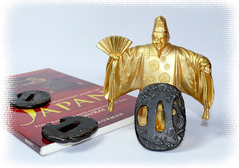 цуба для танто, железо, ковка, резьба