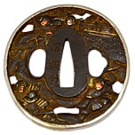 цуба (гарда японского меча) мастера Китагава, д0 1750 г.