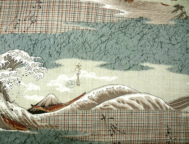 рисунок ткани японского мужского кимоно