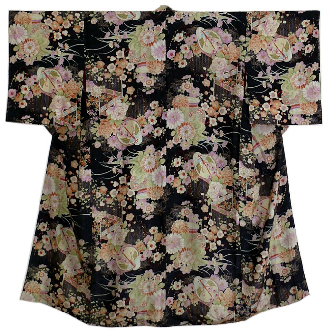 старинное японское шелковое кимоно