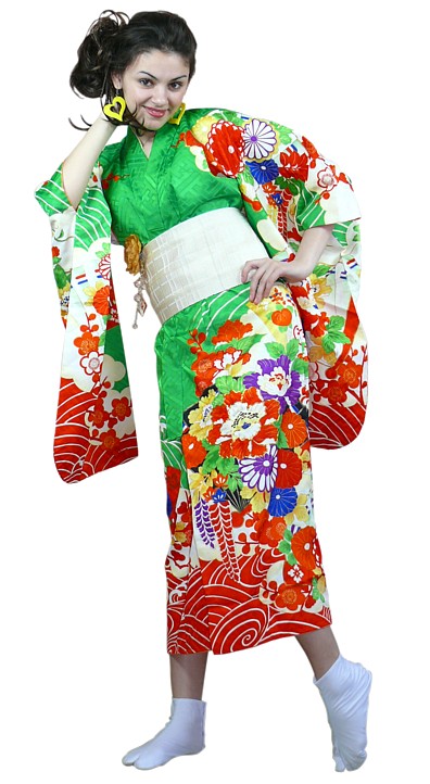 японское кимоно и пояс оби