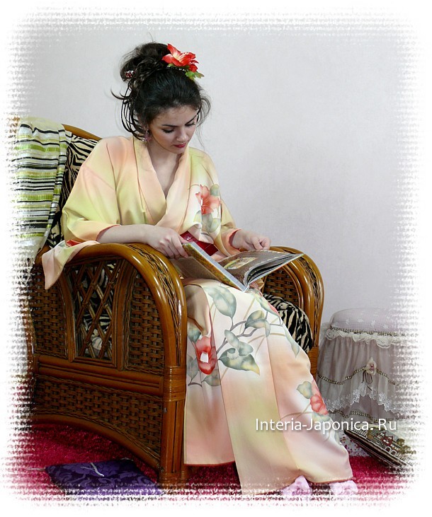японское шелковое кимоно - стильная одежда для дома
