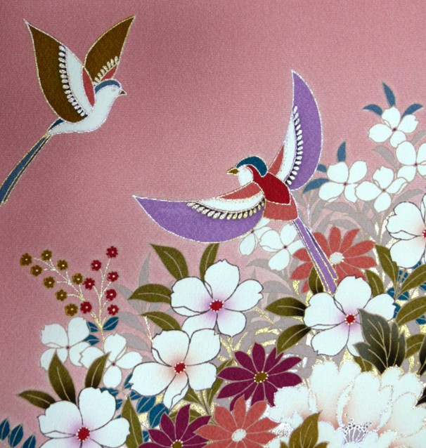 рисунок ткани японского кимоно